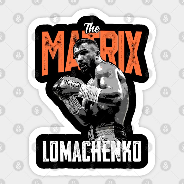 Lomachenko The Matrix (orange) Sticker by RichyTor